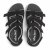 New Feet Sandal med 3 kardborreband, svart
