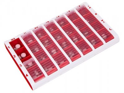 Pillbox L, röd